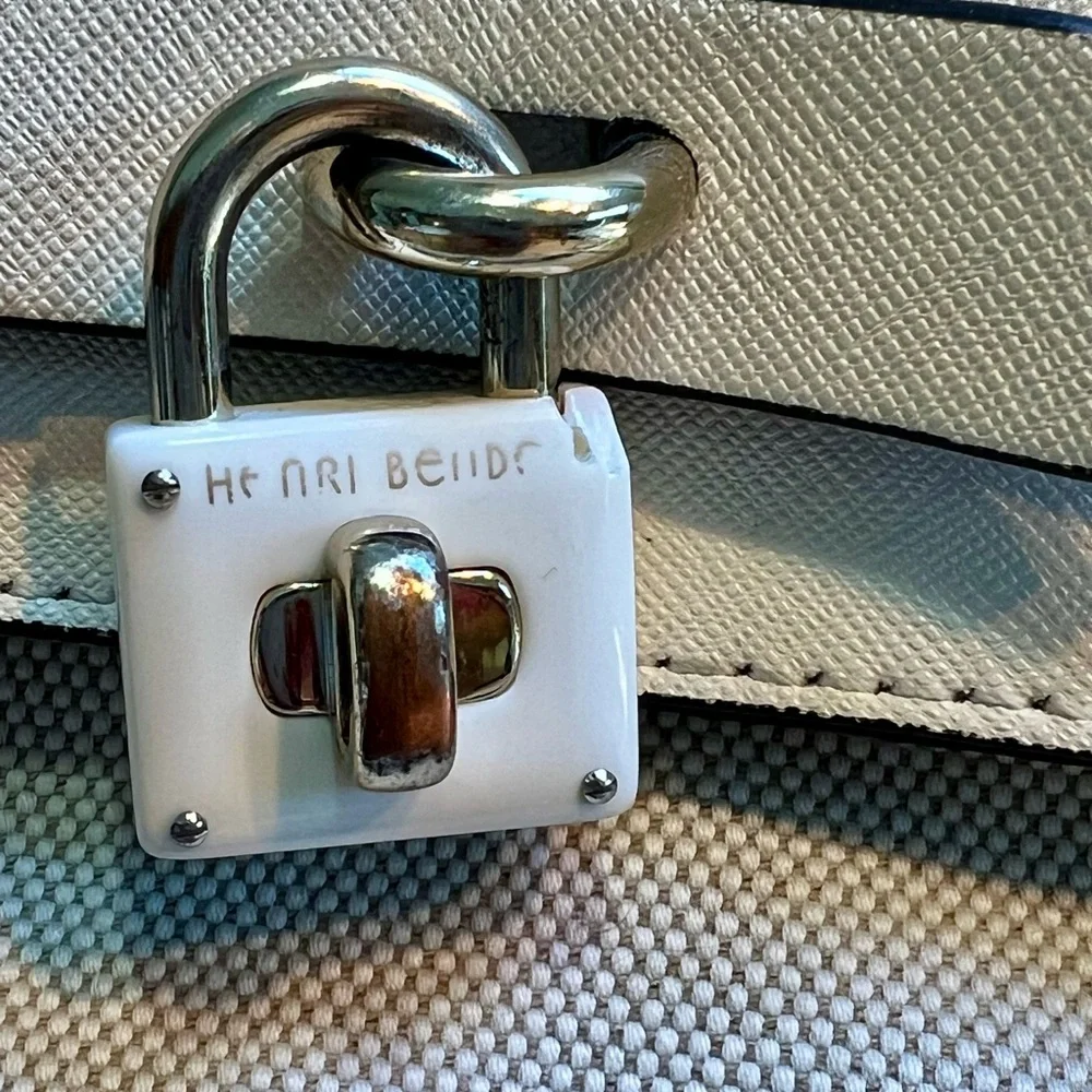 Henri Bendel Jetsetter convertible backpack with purple interior lining. - Picture 4 of 15